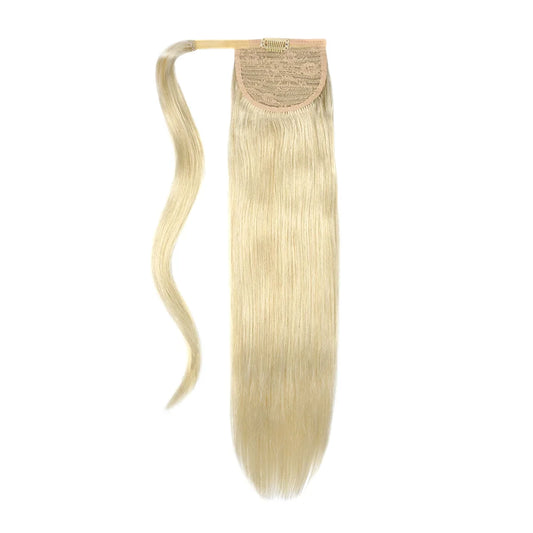 Ice Blonde Straight Up Wrap Around Ponytail Extension