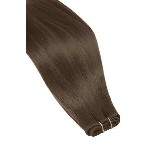 Medium Brown (#4) Remy Royale Flat Weft Hair Extensions
