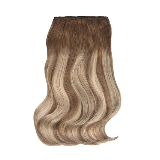 Natural Mocha Melt Double Wefted Full Head Clip In Hair Extensions