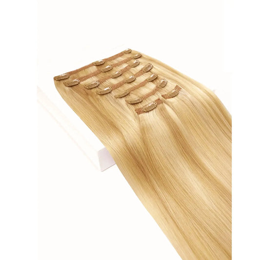 Natural Sandy Blonde (#12/16/613) Ultra-Volume Clip In Full Head Set (240-300G)