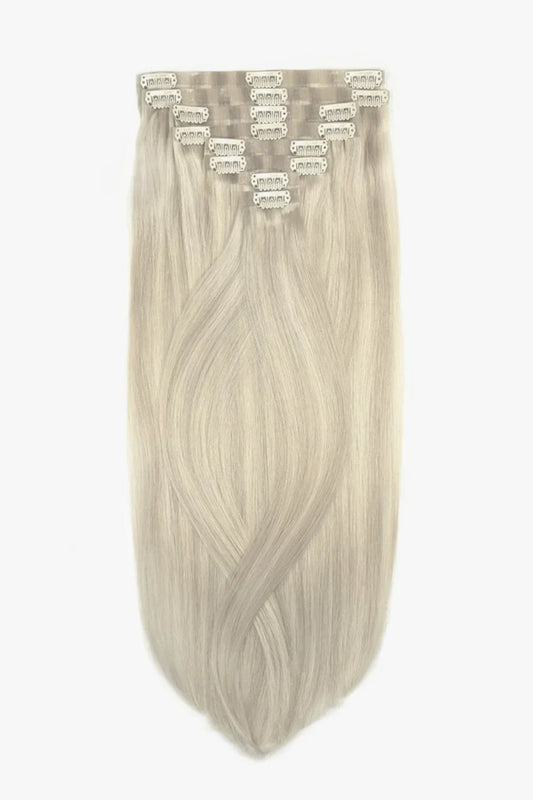 Platinum BlondeMe Double Drawn Seamless Clip In Hair Extensions