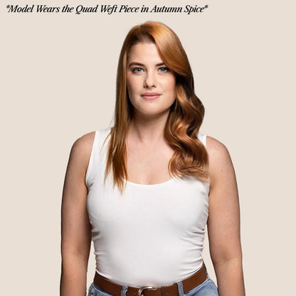 Quad Weft hair extension after application