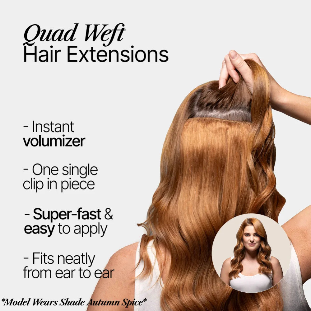 Quad Weft hair extensions infographic