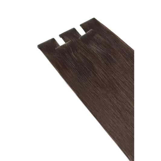 Darkest Brown (#2) Remy Royale Invisible Tape In Hair Extensions