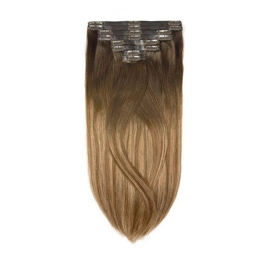 Remy Royale Seamless Clip ins -  Soft Bronze Balayage