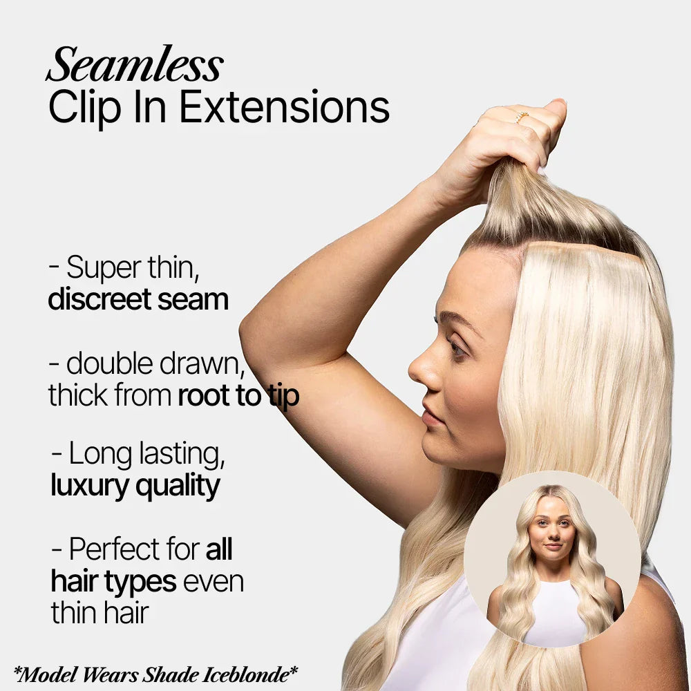 Seamless hair extension infographic