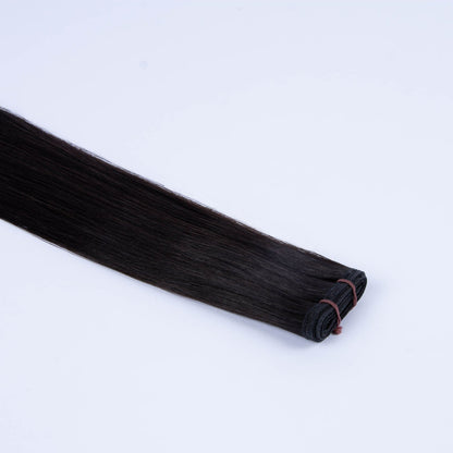 Tressari Flat Weft Hair Extensions - Darkest Brown (#2)