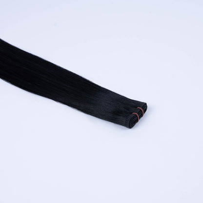 Tressari Flat Weft Hair Extensions - Jet Black (#1)