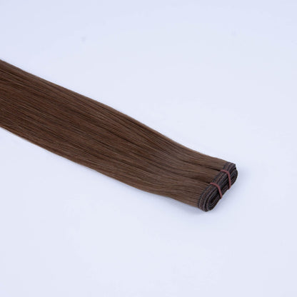 Tressari Flat Weft Hair Extensions - Light/Chestnut Brown (#6)