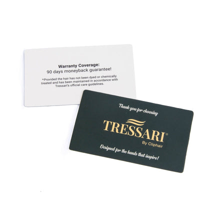 Tressari Flat Weft Hair Extensions Guarantee Card