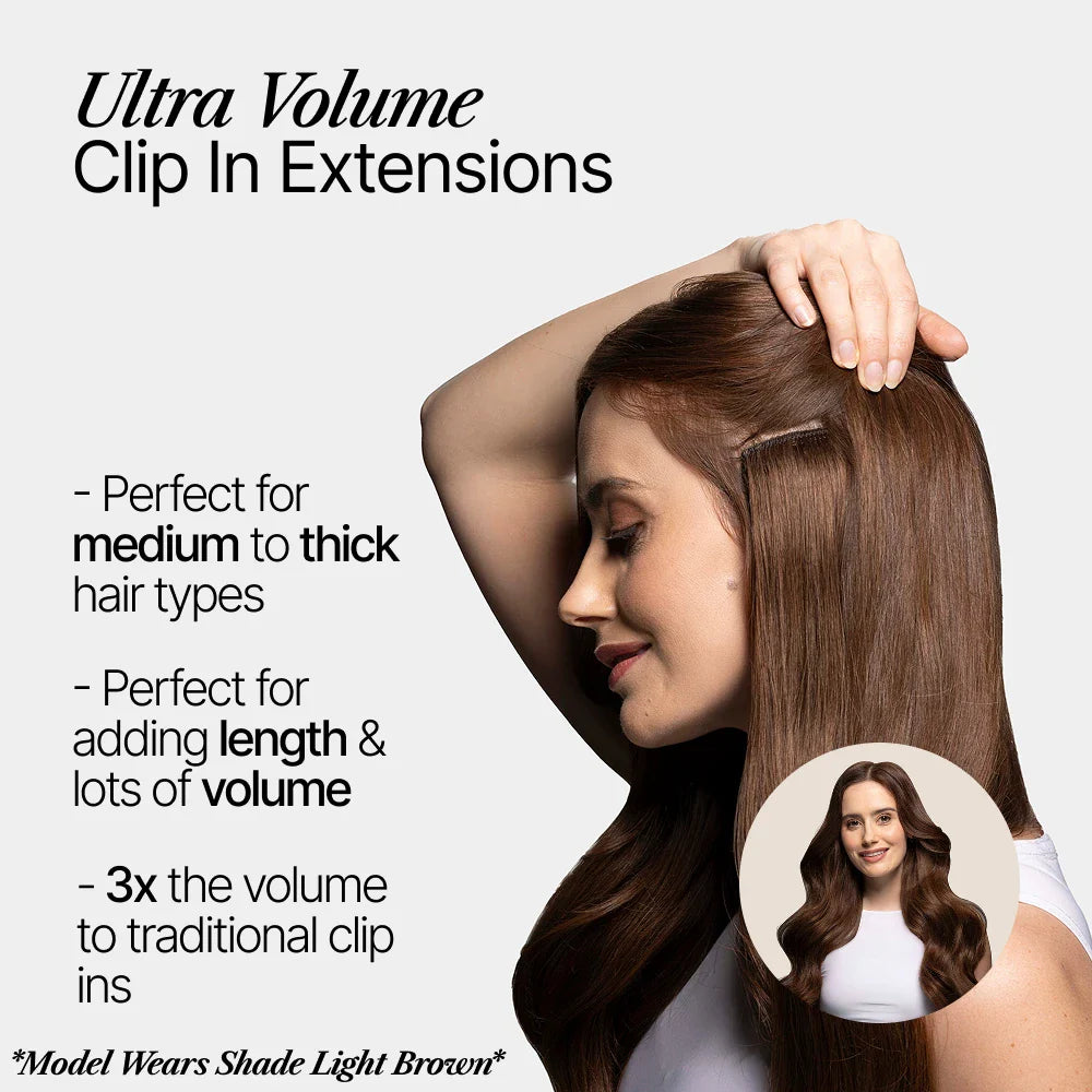 Ultra volume hair extension infographic