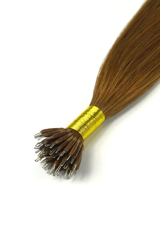 Nano Ring Hair Extensions Double Drawn - Light Auburn (#30)