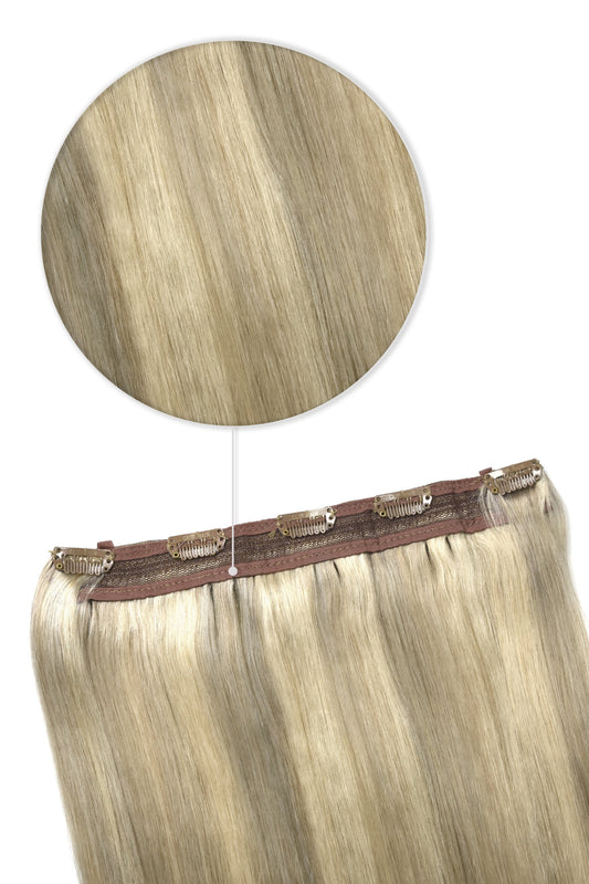 Quad Wefted Remy Clip in Human Hair Extensions - BlondeMe (#60/SS)