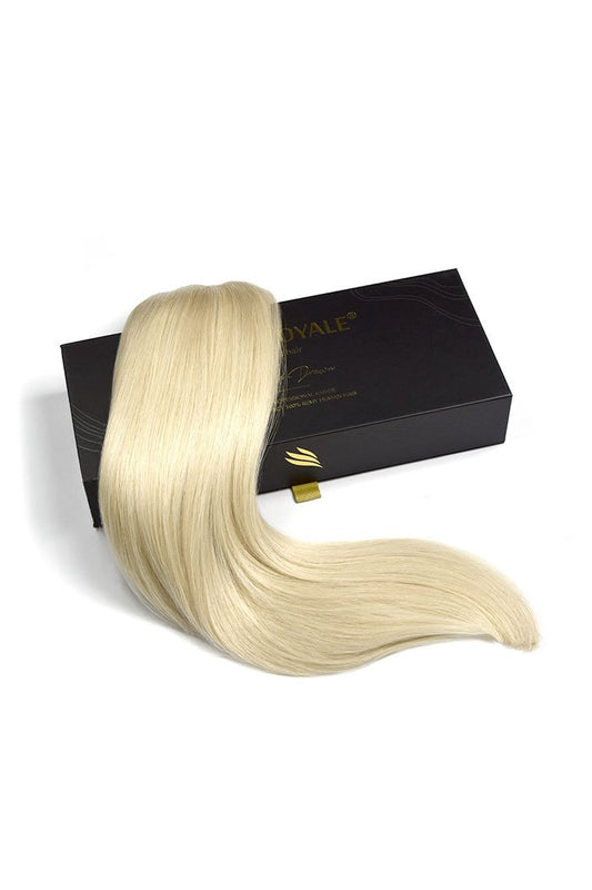 Remy Royale Double Drawn  Human Hair Weft Weave  Extensions - Ice Blonde