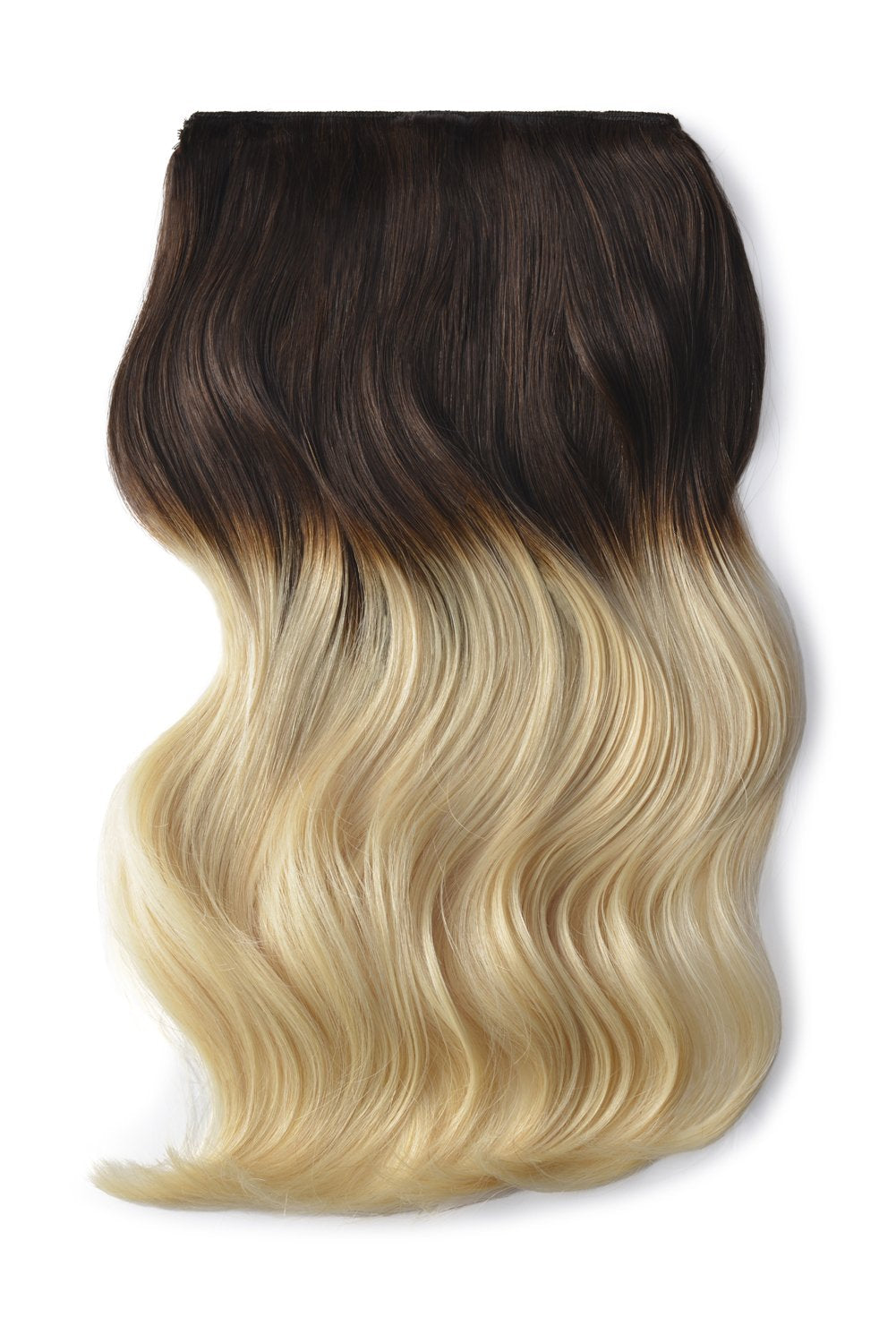 Double Wefted Full Head Remy Clip in Human Hair Extensions - ombre/Ombre (#T4/613)