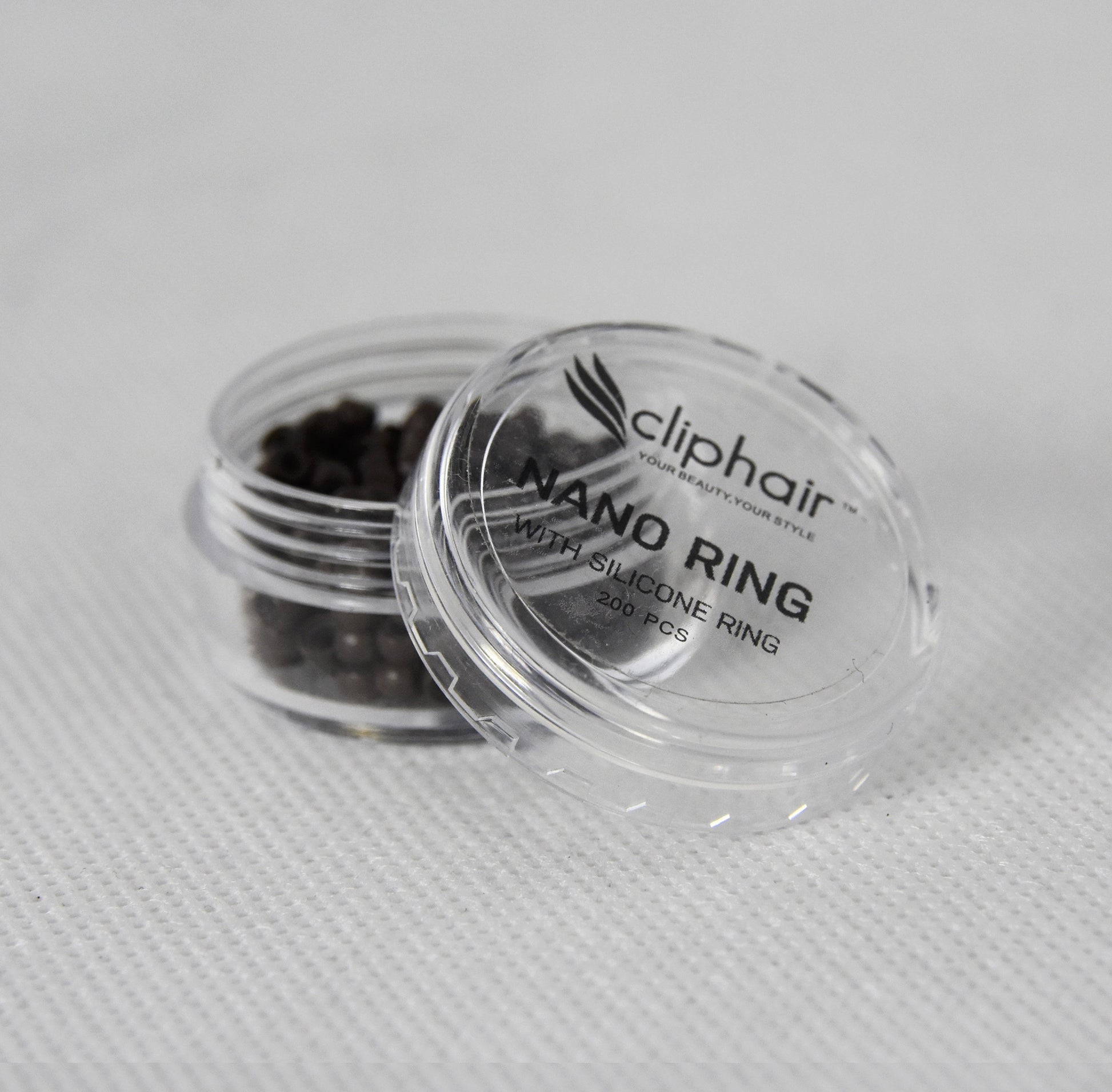 SILICONE LINED NANO RINGS/BEADS -200 Pack Accessories Cliphair UK Brown 