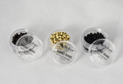 SILICONE LINED NANO RINGS/BEADS -200 Pack Accessories Cliphair UK 