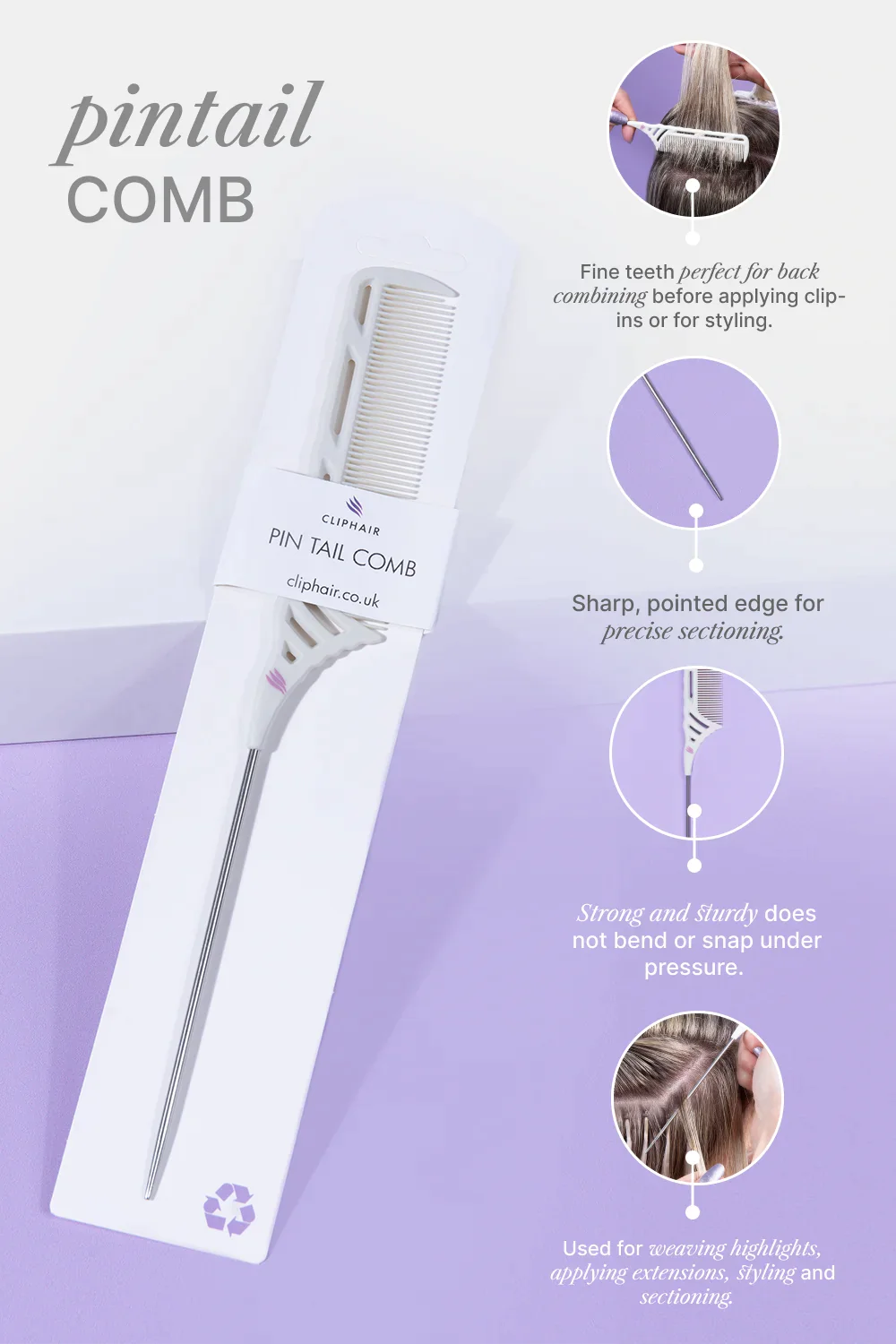 Pintail comb infographics
